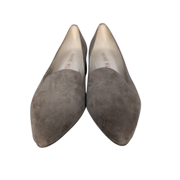 Faux Suede Loafer Pumps Women 7 Block Heel Classic Office Career Academia Preppy - Picture 3 of 8